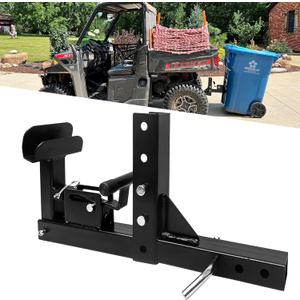 Adjustable Trash Can Transporter Hitch with Adaper Garbage Can Hauler Towing Hitch Carrier with 2'' Hitch Receiver Fits Most Models of Trailers,Trucks,Cars,Golf Carts,ATVs