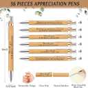 Yeaqee 36 Sets Employee Appreciation Gift Bulk Thank You Inspirational Bamboo Pen with Card Graduation Appreciation Gift for Teacher Student Nurse Coworker Staff Office Team (Being Awesome)