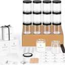 12 Pack 8OZ Glass Jars with Metal Lids, Candle Jars with Candle Making Kits, Labels, Gift Box, Empty Canning Jars, for Food Storage, Spice, Liquid