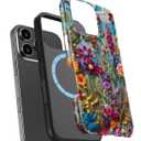 DEENAKIN Cute Case for iPhone 16 Pro,Preppy Floral,Wireless Charging | Dual-layer Soft Silicone + Hard Shell, Aesthetic Wildflower Designs, Slim Fit Phone Cover for Women Girls