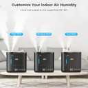 JRD Humidifiers for Bedroom, Ultrasonic Humidifier 4L for Large Room, Cool Mist Top-Fill, 40H Run, 12H Timer, 360 Nozzle, Aroma Diffuser, 7-Color Night Light for Home, Office, Baby, Pets, Plants