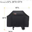 Kingkong 7573/7106 Grill Cover for Weber Spirit 200, 300 Series and Genesis Silver Gas Grill with Grill Brush, Tongs and Thermometer