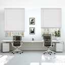 DEZ FURNISHINGS Cordless 1" Mini Blind with Flexible Slats, 27" W x 48" H, Pearl White