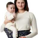 Momcozy Hip Seat Baby Carrier - Adjustable Waistband with Original 3D Belly Protector, Ergonomic Carrier with Various Pockets for Newborns & Toddlers up to 45lbs (Starry Sky, Large)