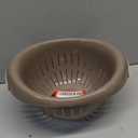 European Made Colander/Strainer, Heavy Duty Deep for Draining Pasta, Lettuce, Vegetables and Fruit, Dishwasher Safe, Mocha