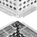 8" x 13" Chimney Cap, 304 Stainless Steel Fireplace Chimney Cover Flue Caps, with Adjustable Metal Strips, Screws & Gloves