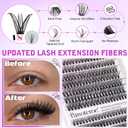 Pawotence Lash Extension Kit DIY 280pcs Lash Clusters Eyelash Extension Kit, 9-16mm 30D 40D Individual Lashes Kit with Lash Bond and Seal, Lash Tweezers for Self Use (30D&40D, 0.07D, 9-16mm, Kit)