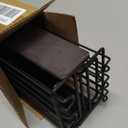 Magnetic Spice Rack for Refrigerator, 4 Pack Magnetic Fridge Shelf with Hooks, Spice Organizer Shelf for Kitchen Organization and Storage, Seasoning Organizer Gadgets for Metal Surface (Black)