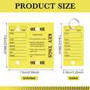 Thyle 500 Set Self Laminating Protecting Car Key Tag with Label Ring Bulk a Self-adhesive Plastic Film Prevent Writing from Fraying Key Tags with Metal Split Rings for Car Truck or RV Dealers Supplies