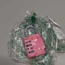 ZHEGE Combination Lock, 4 Digit Combination Padlock Outdoor, School Lock, Gym Locks (Pink) 
