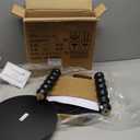 Round Side Table, Small Drink Table for Small Spaces, Modern Accent End Table Nightstand with Solid Wood Leg for Living Room, Bedroom, Corners, and Office (Black)