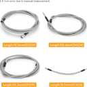 Flexible Stainless Steel Braided Fuel Line Kit Compatible with Chevy Silverado 1500 2500 HD 3500 99-03 For GMC Sierra 1500 2500 HD 3500 99-03 Replace 819-840, 15043857, 15765803
