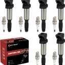 UF522 Ignition Coil Pack and Iridium Spark Plugs Set of 6 Compatible with 2001-2008 For BMW 320i 325Ci 325i 325xi 330Ci 330i 330xi 525i 530i 760i 760Li M3 X3 Z3 Z4 2.2L 2.5L L6,Replace#,UF515
