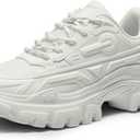 DREAM PAIRS Women Chunky Fashion Sneakers Platform Bold Lace-Up Comfortable Sneakers. (7)