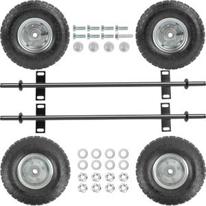Black All Terrain Wheel Kit, Fit for Predator 9000 8750 and 6500 Watt Generators, Solid Tires