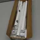 White Shower Curtain Rod,Spring Tension Curtain Rod 30-76,No Drill or Screw Installation Shower Rod for Bathroom, Closet, Kitchen with Brackets