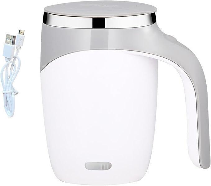 Self Stirring Coffee Mug, Automatic Magnetic Stirring Cup, Self Stirring Mug With Lid, Rechargeable Electric Speed Mixing Cup, for Milk Tea Office Travel Home Coffee(#1)