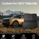 Prosheve Cargo Trunk Mat with Backrest Mats for 2027 Kia Telluride,All Weather Protection TPE Custom Fit Cargo Liner Telluride Accessories,Black