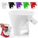Flour Funnel for Kitchen Aid Mixer, Kitchen Aid Accessories and Attachments, Fits Kitchen Aid Mixer 4.5 & 5 Quart (KSM150), Dishwasher Safe, No Mess Baking Tool (Red)