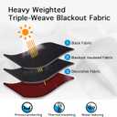 Yakamok 100% Blackout Curtains for Bedroom 2 Panels - Completely Blackout Window Drapes Thermal Insulate Window Panels with Black Backing for Living Room, Grommet Top (38 by 84 inches, Burgundy Red)