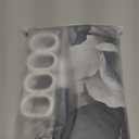 LIGHTINHOME Black Floral Shower Curtain White Gray Blossom Roses 60Wx72H Urban Unique Modern Artwork Waterproof Fabric Home Bathtub Decor 12 Pack Plastic Hooks