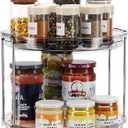 LAMU 2 Tier Lazy Susan Turntable Organizer 9.25'' Rotating Spice Rack Organization for Cabinet, Kitchen, Pantry, Countertop, Bathroom, Vanity, Medicine Cabinet Organizer, Grey (Gray)