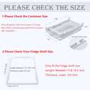 Refrigerator Organizer Bins - Large Capacity Egg Holder Tray for Refrigerator, Clear Plastic Container Drawer for Egg, Home Essentials Organization and Storage Box