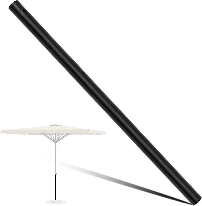 1 Pack 1.5'' Dia Umbrella Replacement Lower Pole, Heavy Steel Patio Umbrella Bottom Pole Replacement, 1.7 mm Thickness, No Bullet Buckle Outdoor