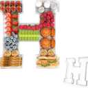 11" Acrylic Letter Charcuterie Tray, Charcuterie Letters Fillable Box for Food, Reusable Serving Cake Candy Dish Display Tray for Birthday Anniversary Party Decoration (Letter H)