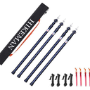 HIKEMAN Tent Poles Camping Poles for Tarp Awning Canopy Porch Sun Sails Tarpaulin Headroom Aluminium Adjustable Telescoping(4pcs, Black)