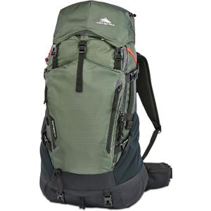 High Sierra Pathway 2.0 Backpack with Hydration Storage Sleeve, for Hiking, Biking, Camping, Traveling, Forest Green/Black, 60L