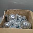 Hoolerry 200 Pcs Mini Mirror Disco Ball Ornaments Mardi Gras Small Silver Hanging Decorations Reflective Tiny Balls Bulk for 70s 80s 90s Disco Party, Birthday(8'', 6'', 4'', 3'', 2,'' 1'')