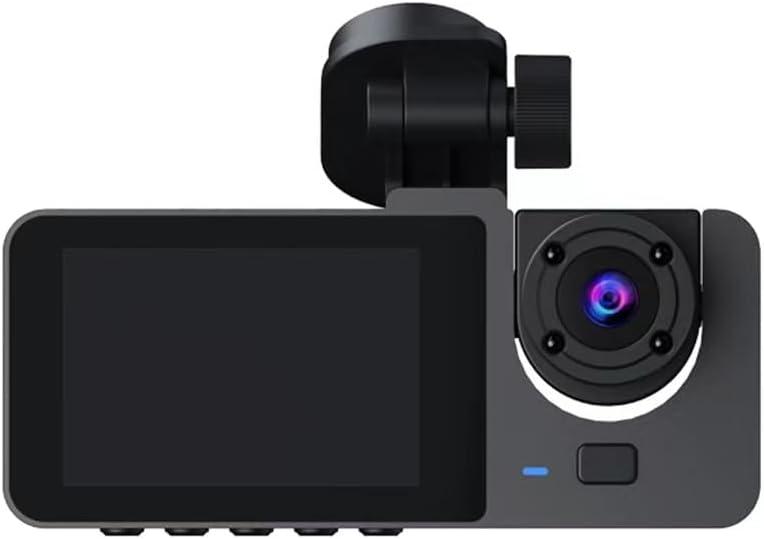 Dash Camera for Cars, 4K+1080P Dash Camera for Cars, Dash Cam Front and Rear Inside, Triple Car Camera, Built-in 32GB Card, G-Sensor, Motion Detection, Night Vision, WDR, 24Hr Parking, Loop Recording