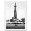 Artery8 Vintage Photo Blackpool Tower England UK History Artwork Framed Wall Art Print A4