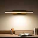 Aluminum and Iron led Wall lamp - Black Shower Light with 330-degree Rotation, Eye-Friendly Reading or Bedside lamp, 11.8" Vanity Lights for Mirror, 2 Pack