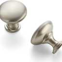 Ravinte 3 Pack Brushed Nickel Round Zinc Cabinet Knobs for Kitchen Bathroom Closet Dresser Cabinets