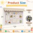 Scalloped Bulletin Board 24"x31.5", Decorative Felt Pin Board, Cream | with Wavy Roof and Border, Self Adhesive Hook and Loop Mounting, Bulletin Board for Classroom, School, Office, Home, 32" x 24"