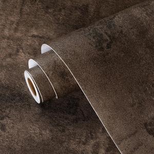 Wallercity Dark Brown Wood Contact Paper Wood Grain Peel and Stick Cement Wallpaper Self Adhesive Wallpaper Peel and Stick for Desk Countertops Vinyl 24''x118'' Renter Friendly Wallpapers for Wall
