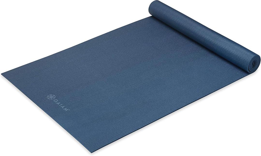 Gaiam Yoga Mat - Premium Solid Thick Non Slip Exercise & Fitness Mat for All Types of Yoga, Pilates & Floor Workouts