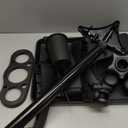 Salon Tray Cart with Storage Platform, Aluminum Tattoo Tray with Wheels Trolley Adjustable Height, Salon Tray Equipment Service Instrument Storage Tray Accessory for Salon & Spa Use, Black