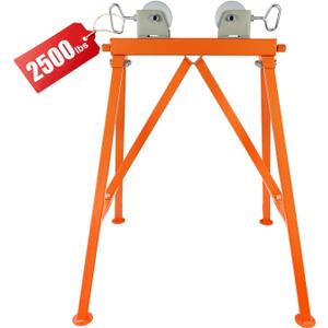 Pipe Stand with Rollers, 2500LB Capacity for 2-36 Inch Pipes, Locking Rollers, Welding & Fabrication