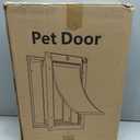 Dog Door for Wall, Medium Doggy Door, Heavy Duty Cat Pet Door, All Aluminum Frame, 2 Magnetic Flaps, Energy Efficient, Sliding Lock Panel, Easy to Install (Pets Up to 45 LB)