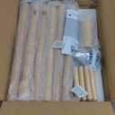 GREENSTELL Coat Rack with 8 Hooks, Wooden Coat Rack Freestanding with Shelf, Coat Tree with 4 Height Options 50.5"-72.6", Coat Hanger Stand for Bags, Clothes, Umbrellas, Hats, in Home, Natural