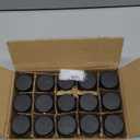 2 oz 15pcs Glass Shot Bottles Black Lids & 24 Labels And Brush-Small Clear Jar for Ginger,Juice, Sample, Whiskey-Travel Essentials Mini Bottles-Wide Mouth, Leakproof,Wellness Shot,Dishwasher Safe (15)