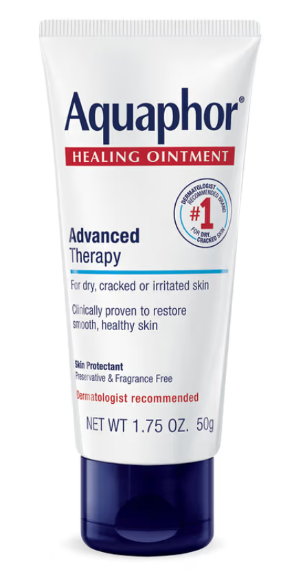 Aquaphor Healing Ointment Advanced Therapy Skin Protectant Skin Care, Body Moisturizer for Dry Skin, Minor Cuts and Burns, Dry Cuticles, Cracked Heels, Hands and Lips, 1.75 Oz Tube