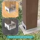 6 pcs 6x6 Post Anchor Base Adjustable Wood Post Brackets, Metal Post Base Holder for Concrete for Deck Patio/Gazebo/Pergola