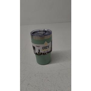 Manna™ Cozy Stainless Steel Mug, an 18 oz (532 mL) insulated mug designed to keep liquids cold for up to 10 hours and hot for up to 5 hours.