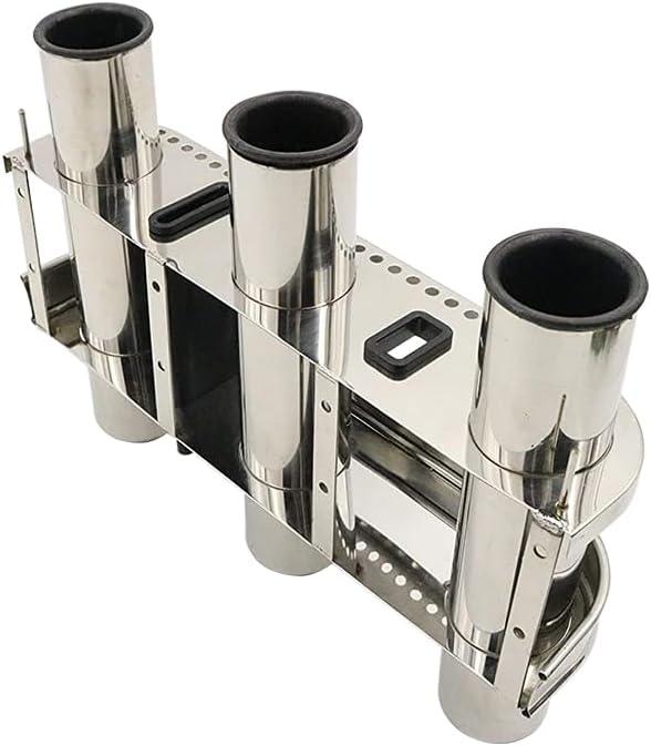 Haida 3 Tube Fishing Rod Holder & Boat Organizer Rod Rack Stainless Steel Fishing Rod Bracket Tube-linked Fishing Accessories Fishing Lovers' Gifts