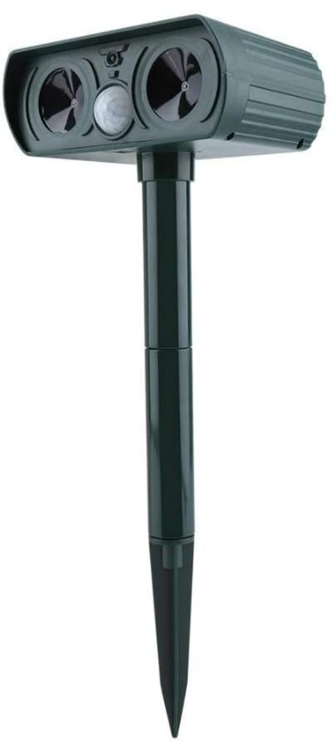 Ultrasonic Solar Animal Repellent, Pest Repeller, Solar Powered Waterproof Outdoor forrepelling Moles, Rats, Snakes