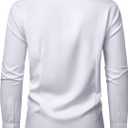 Mens Wrinkle Free Dress Shirts Regular Fit Business Button Down Shirt Formal Long Sleeve Wedding Stretch Shirts (White, S)
